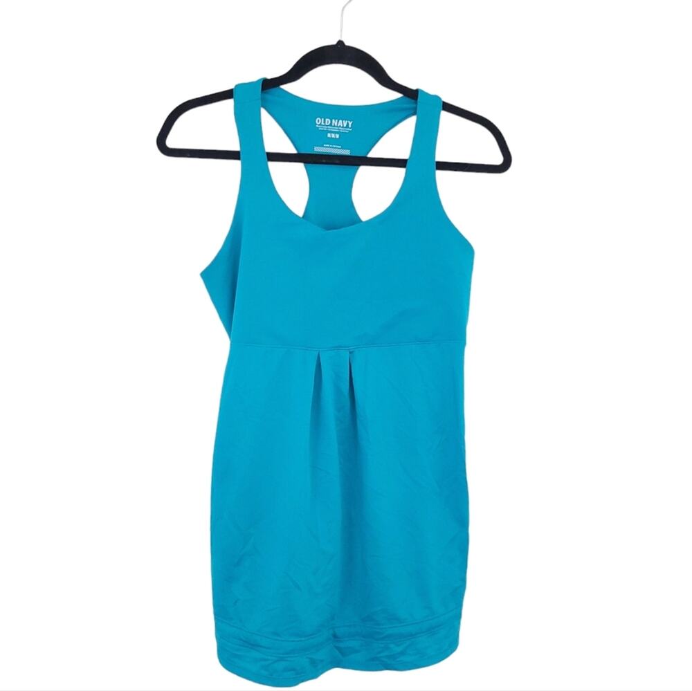 Old Navy Maternity Racerback Workout Tank Medium Blue Athletics Yoga Pregnancy